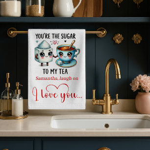 Funny Food Love Gift Kitchen Towel Personalized