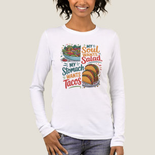 Funny Food Lover Quote: Tacos vs Salad Tri-Blend Shirt