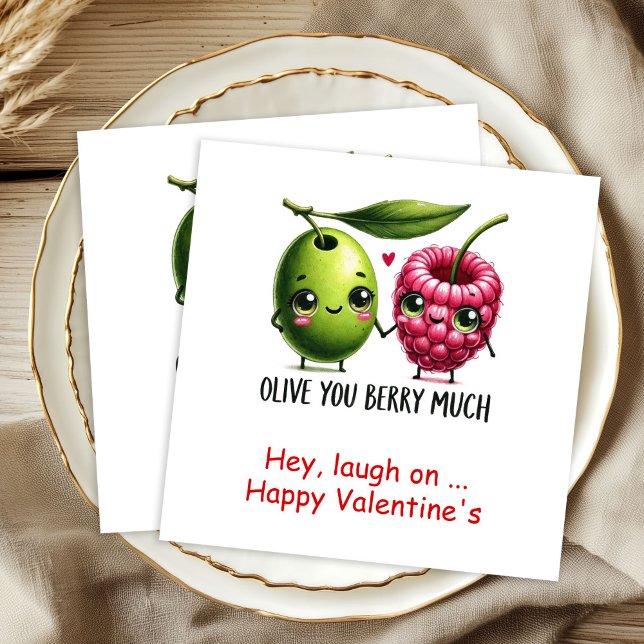Funny Food Personalized Sweet Valentine Napkins (Funny Food Personalized Sweet Valentine Napkins

)