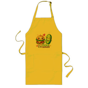 🍔🥒 Funny Food Pun Apron – "You're The Pickle To 