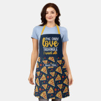 Funny Food Pun Love Triangle Retro Pizza Pattern