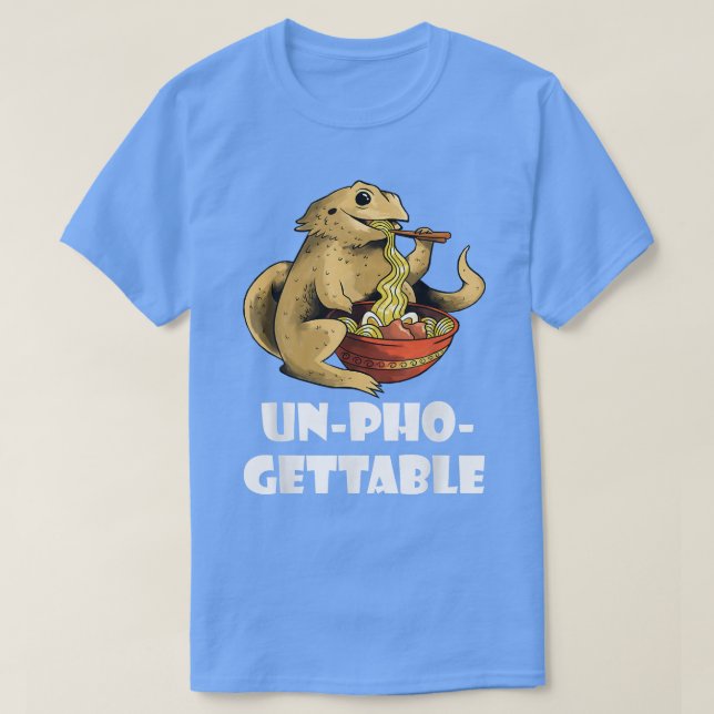 Funny Food Pun Reptile Pho Soup Asian Food Ramen N T-Shirt (Design Front)