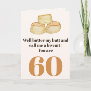 Funny food quote 60th birthday card