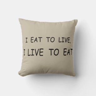 Funny food sayings cushion