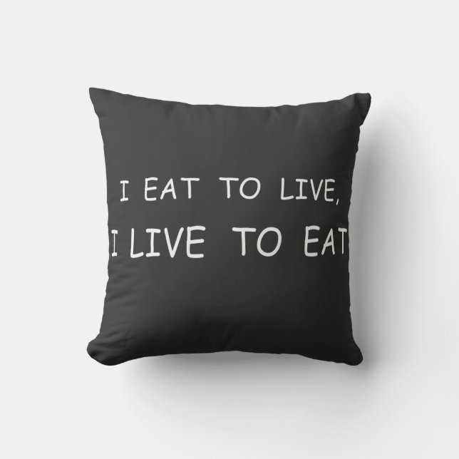 Funny food sayings cushion (Front)