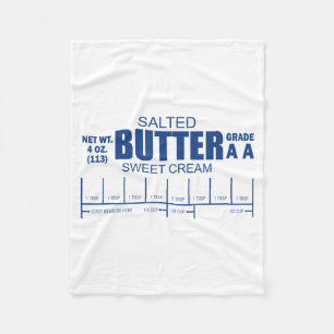 Funny Foodie Baker Baking Salted Butter Fleece Blanket