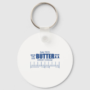 Funny Foodie Baker Baking Salted Butter  Key Ring