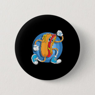 Funny Foodie Hot Dog Lover Fast Food Franks Sausag 6 Cm Round Badge