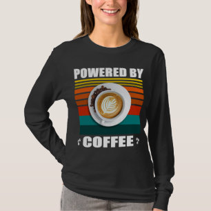 Funny Foodie Lovers Powered By Real Fresh Coffee M T-Shirt