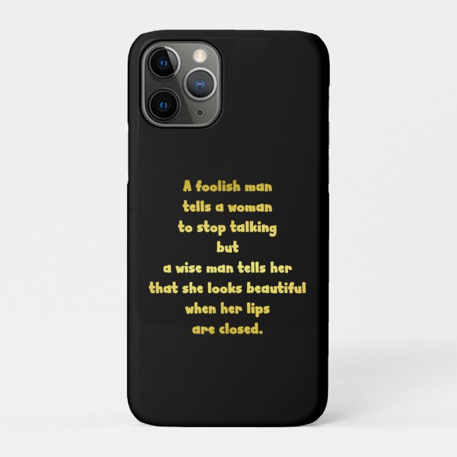 Funny Foolish and Wise Man Joke Case-Mate iPhone Case (Back)