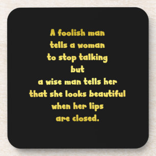 Funny Foolish and Wise Man Joke Coaster