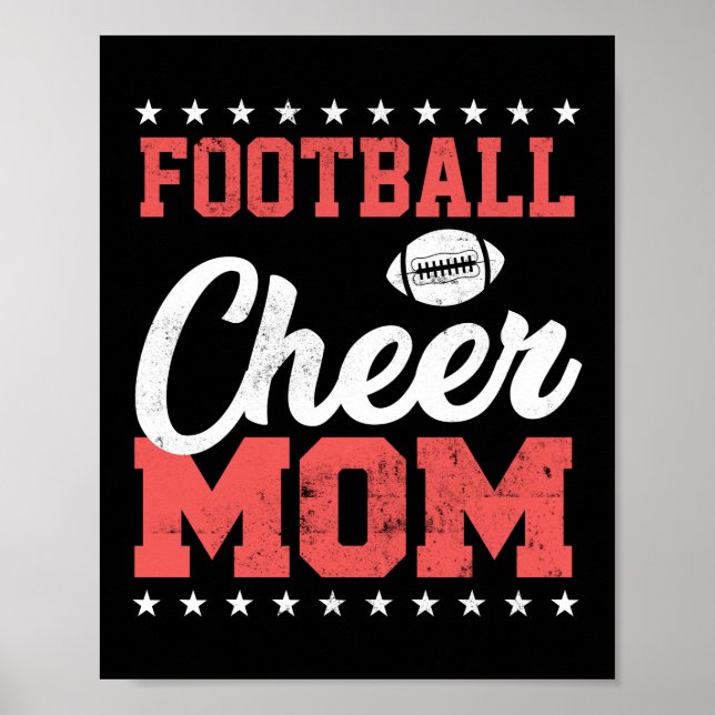 Funny Football And Cheer Mum Poster (Front)