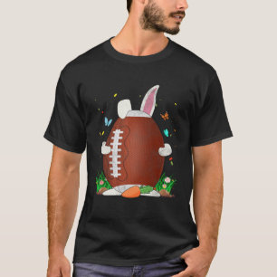 Funny Football Ball Egg Bunny Ears Happy Easter Da T-Shirt