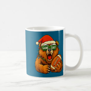 Funny Football Bear Christmas Game Day Shirt Vinta Coffee Mug