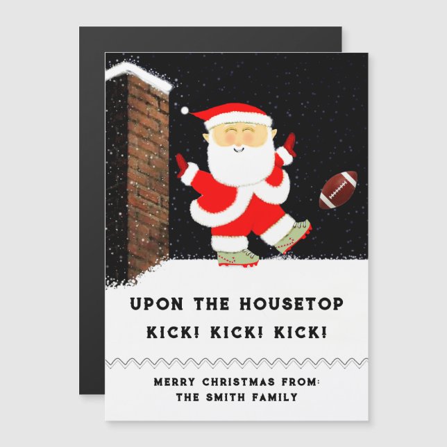 Funny Football Christmas Cards (Front/Back)