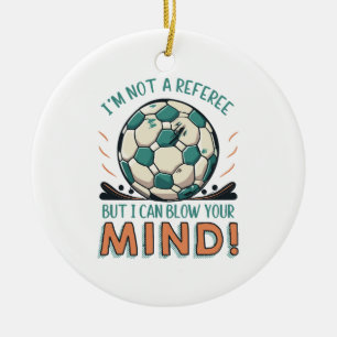 Funny Football Design Ceramic Tree Decoration