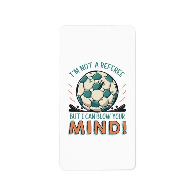 Funny Football Design Label (Front)