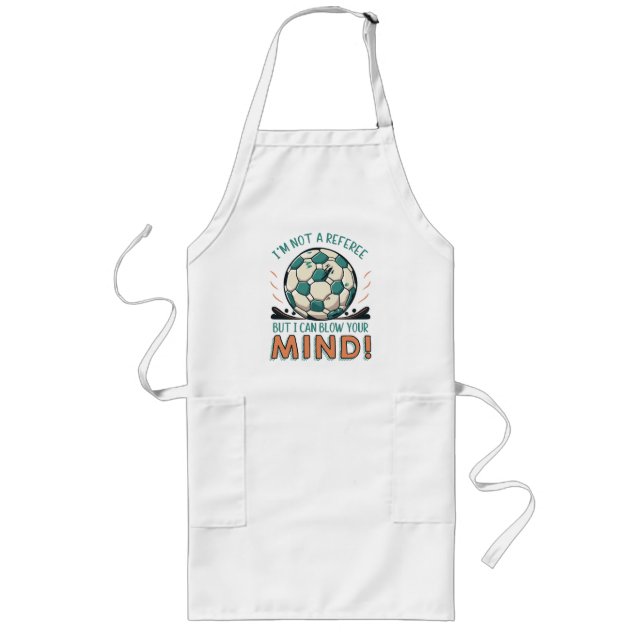 Funny Football Design Long Apron (Front)