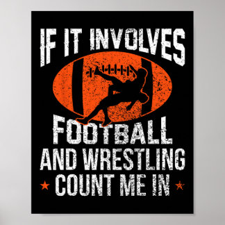 Funny Football Designs For Kids Women - Men Tee Un Poster