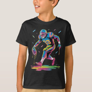 Funny Football Drip Boy Kid Youth Tie Dye Dripng F T-Shirt