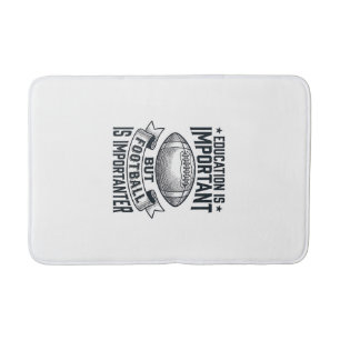 Funny Football Education Vintage Shirt Design (2)_ Bath Mat