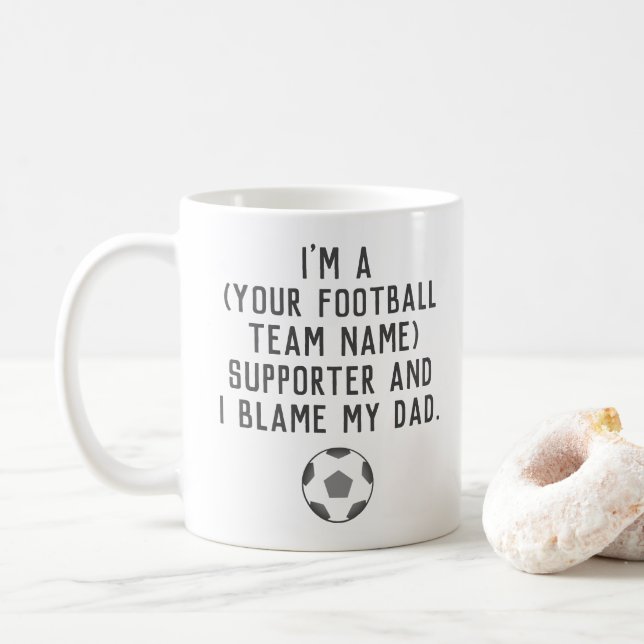 Funny Football Fan coffee mug (With Donut)