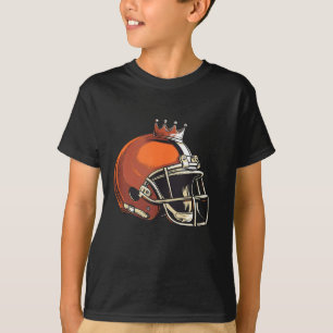 Funny Football Helmet With Crown Costume For Boys T-Shirt