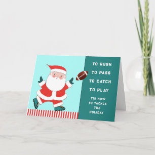 Funny Football Holiday Card