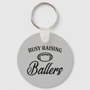 Funny Football Mom Dad Key Ring