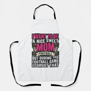Funny Football Mum Vintage Engraving Shirt Design_ Apron