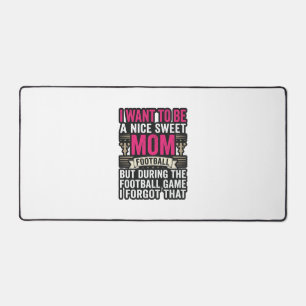 Funny Football Mum Vintage Engraving Shirt Design_ Desk Mat