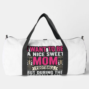 Funny Football Mum Vintage Engraving Shirt Design_ Duffle Bag