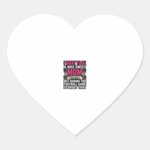 Funny Football Mum Vintage Engraving Shirt Design_ Heart Sticker