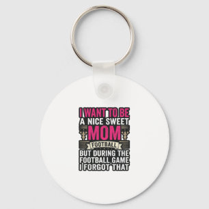 Funny Football Mum Vintage Engraving Shirt Design_ Key Ring