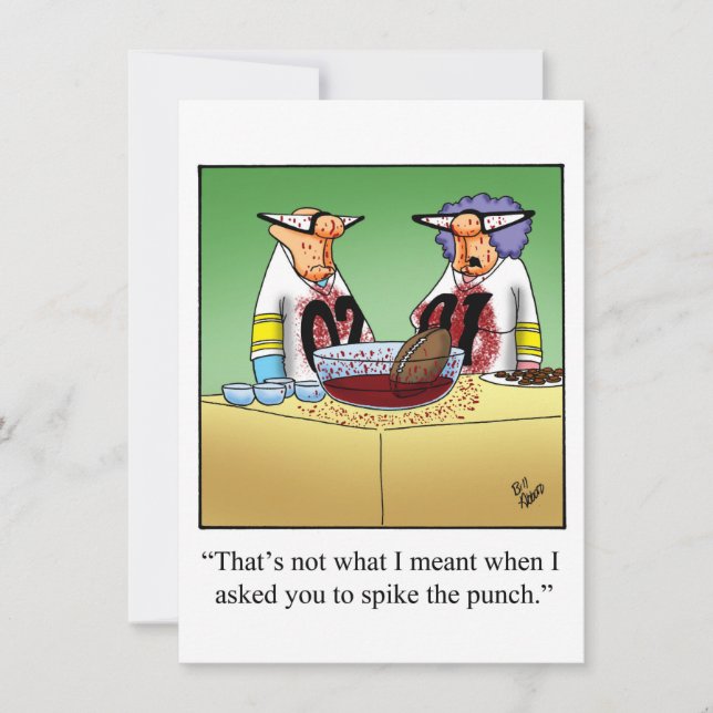 Funny Football Party Invitations  (Front)