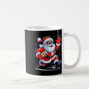 Funny Football Santa 67 Christmas Xmas Holiday Boy Coffee Mug