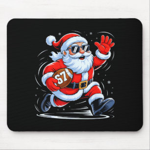 Funny Football Santa 67 Christmas Xmas Holiday Boy Mouse Pad
