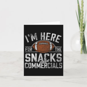 Funny Football Snacks And Commercials Gifts For Me Card