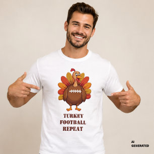 Funny Football Turkey Thanksgiving T-Shirt