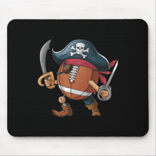 Funny Footbyll Pirate Halloween Mens Womens Kids F Mouse Pad