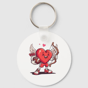 Funny Footll Valentines Day Boys Kids Girls Cupid  Key Ring