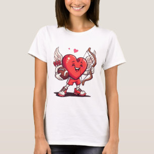 Funny Footll Valentines Day Boys Kids Girls Cupid T-Shirt