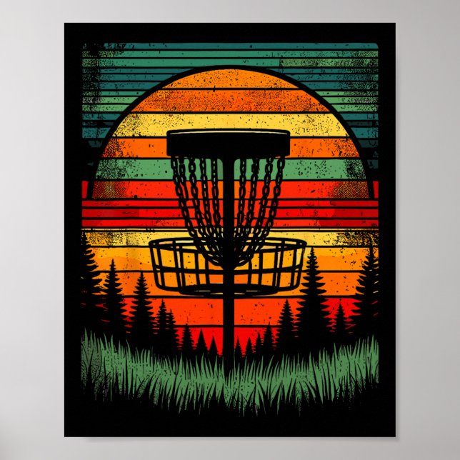 Funny For Disc Golfer Uni Disc Golfer Colourful Di Poster (Front)
