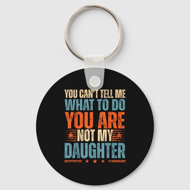 Funny For Father Dad From Daughter Father's Day Da Key Ring (Front)
