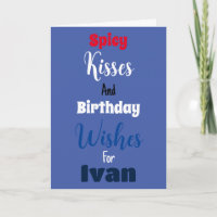 Funny For Him Cute Modern Blue Birthday