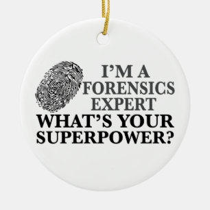 Funny Forensics Expert Ceramic Tree Decoration