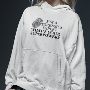 Funny Forensics Expert Fingerprint Hoodie