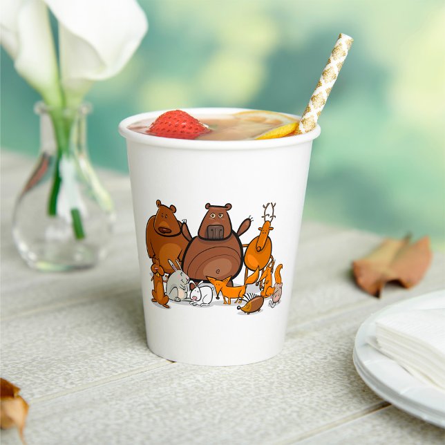 Funny Forest Animals Paper Cups (Creator Uploaded)
