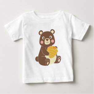 Funny Forest Baby Bear with Honey Jar T-Shirt