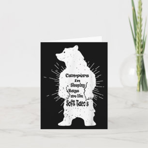 Funny Forest Bear Camping Hiking Quote Card